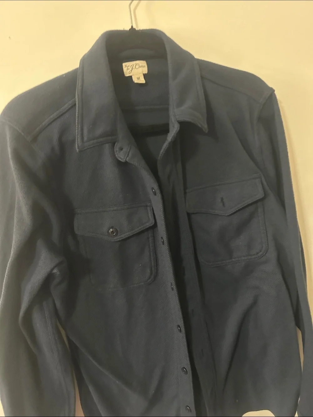 J. Crew Navy Button-Up Shirt Jacket